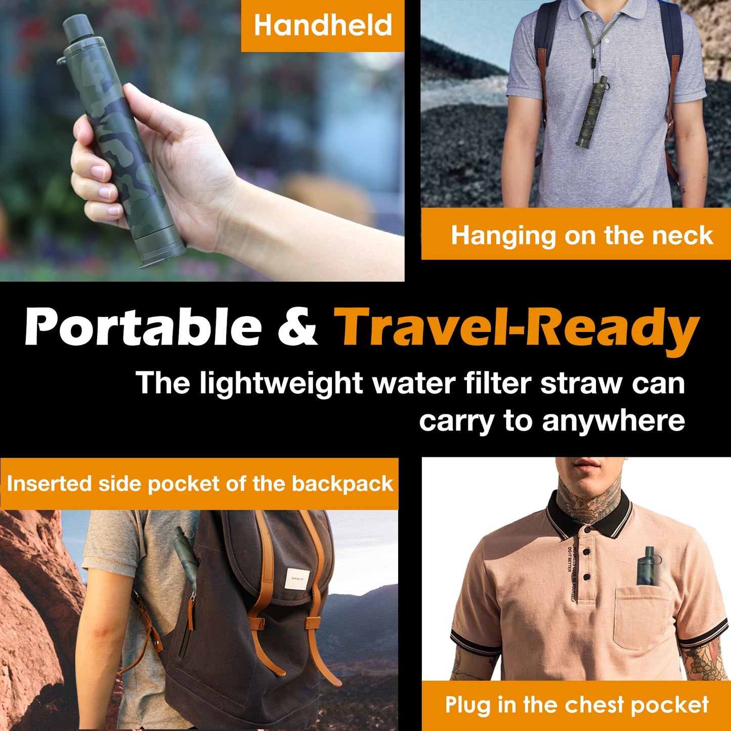 Water Filter Straw (Camo)