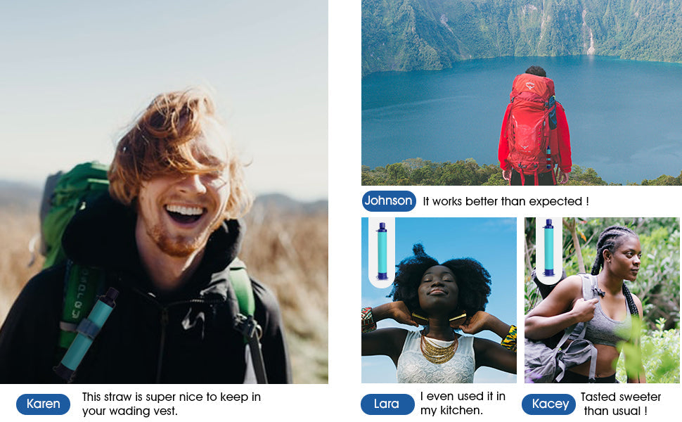 Water Filter Straw (Blue)