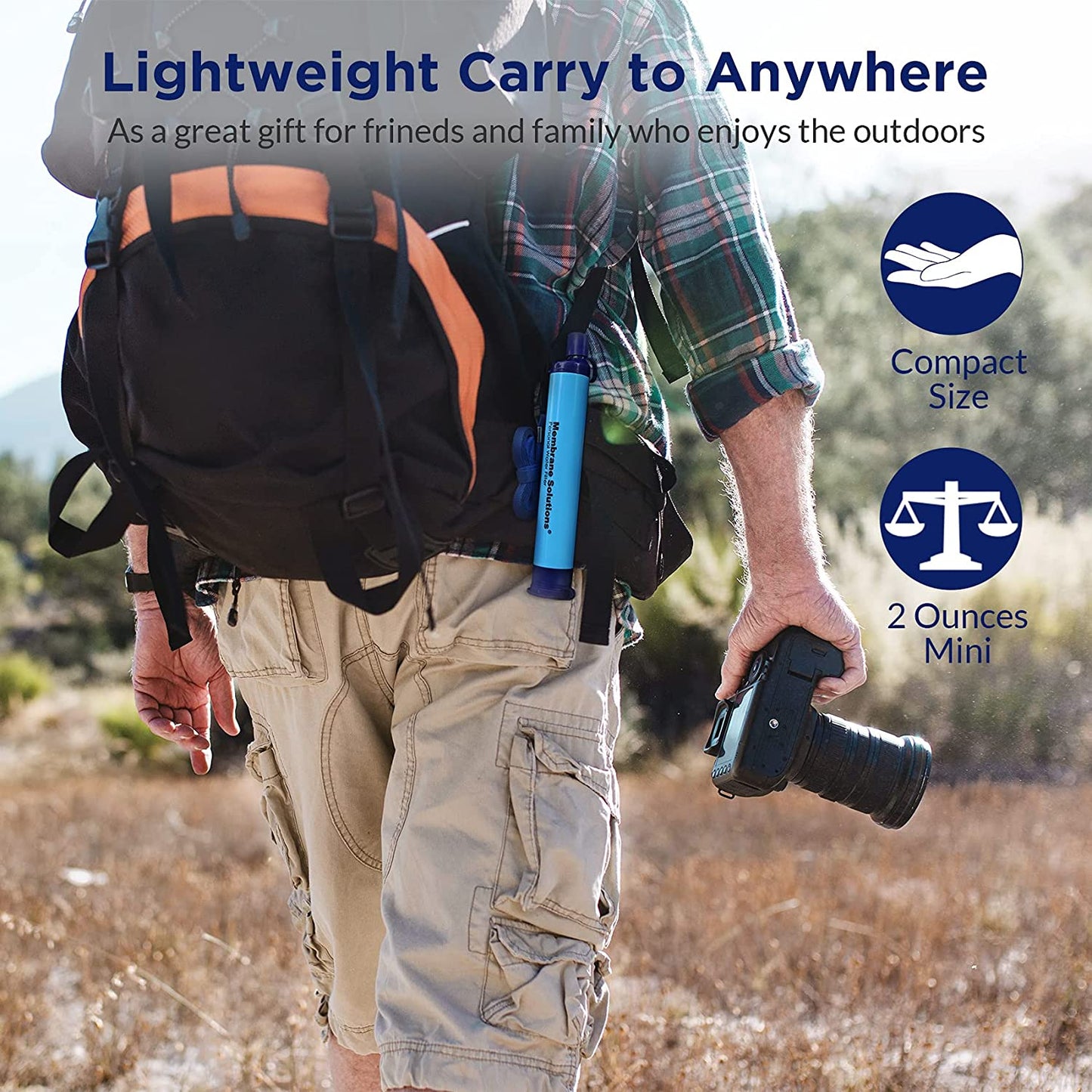 Water Filter Straw (Blue)