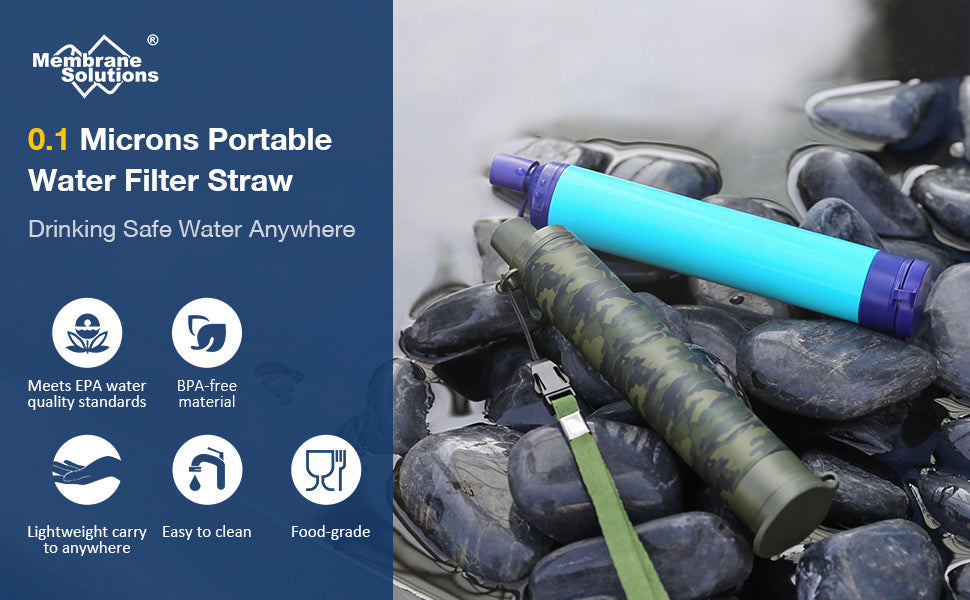 Water Filter Straw (Blue)