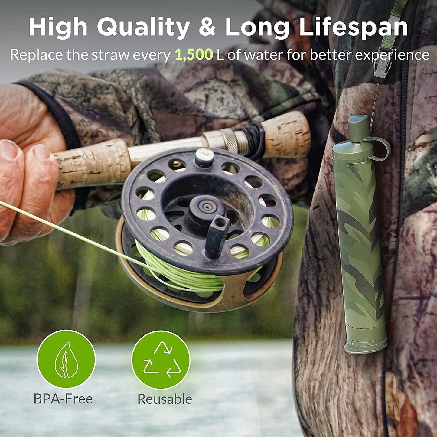 Water Filter Straw (Camo)