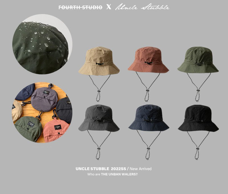 Waterproof Fisherman Hat, Packable Foldable Bucket Hat, Quick-Dry Outdoor Sun Hat for Hiking, Camping, and UV Protection (Unisex)