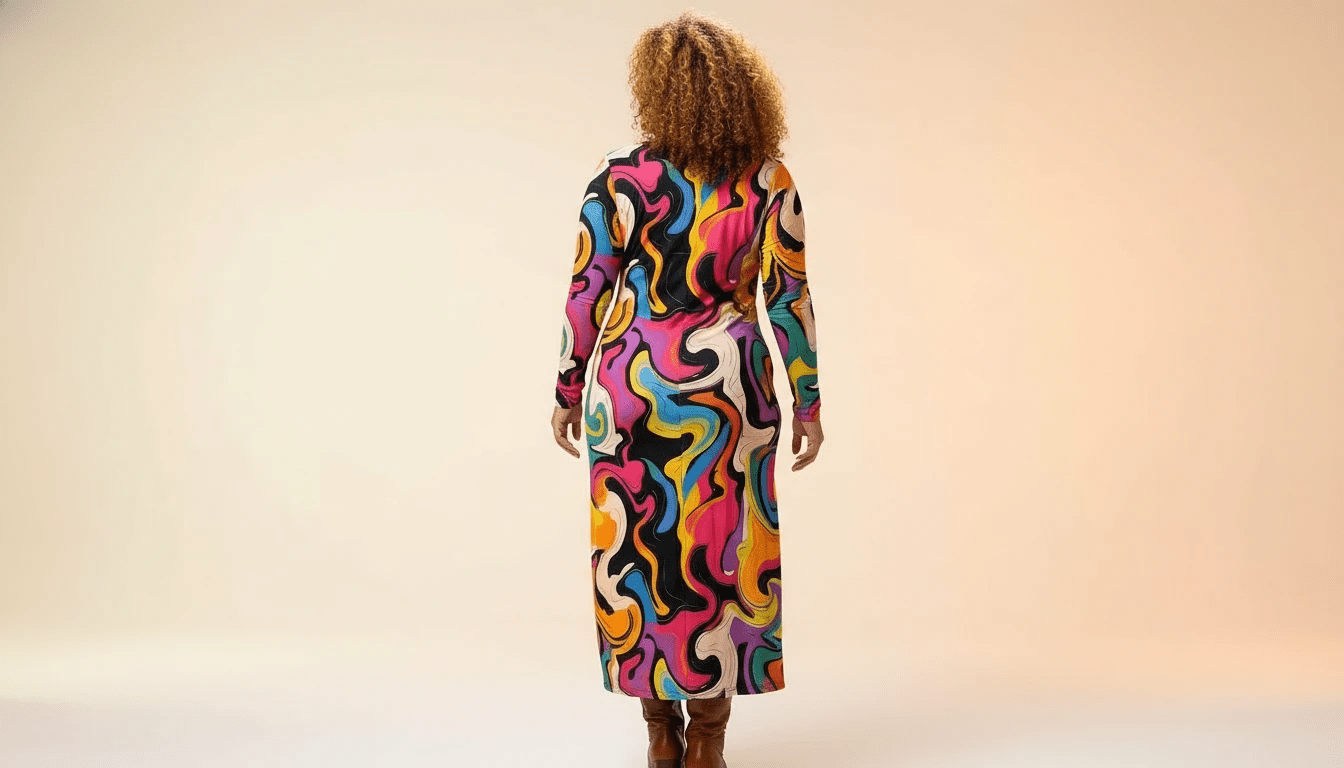 Painted Earth Long Cardigan — Artistic Print Button-Down Duster