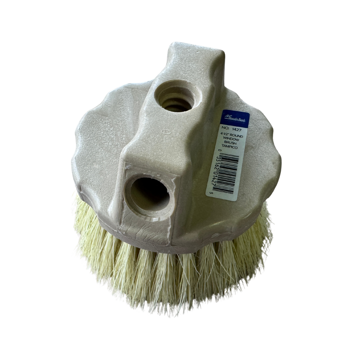 Round White Tampico Window Brush