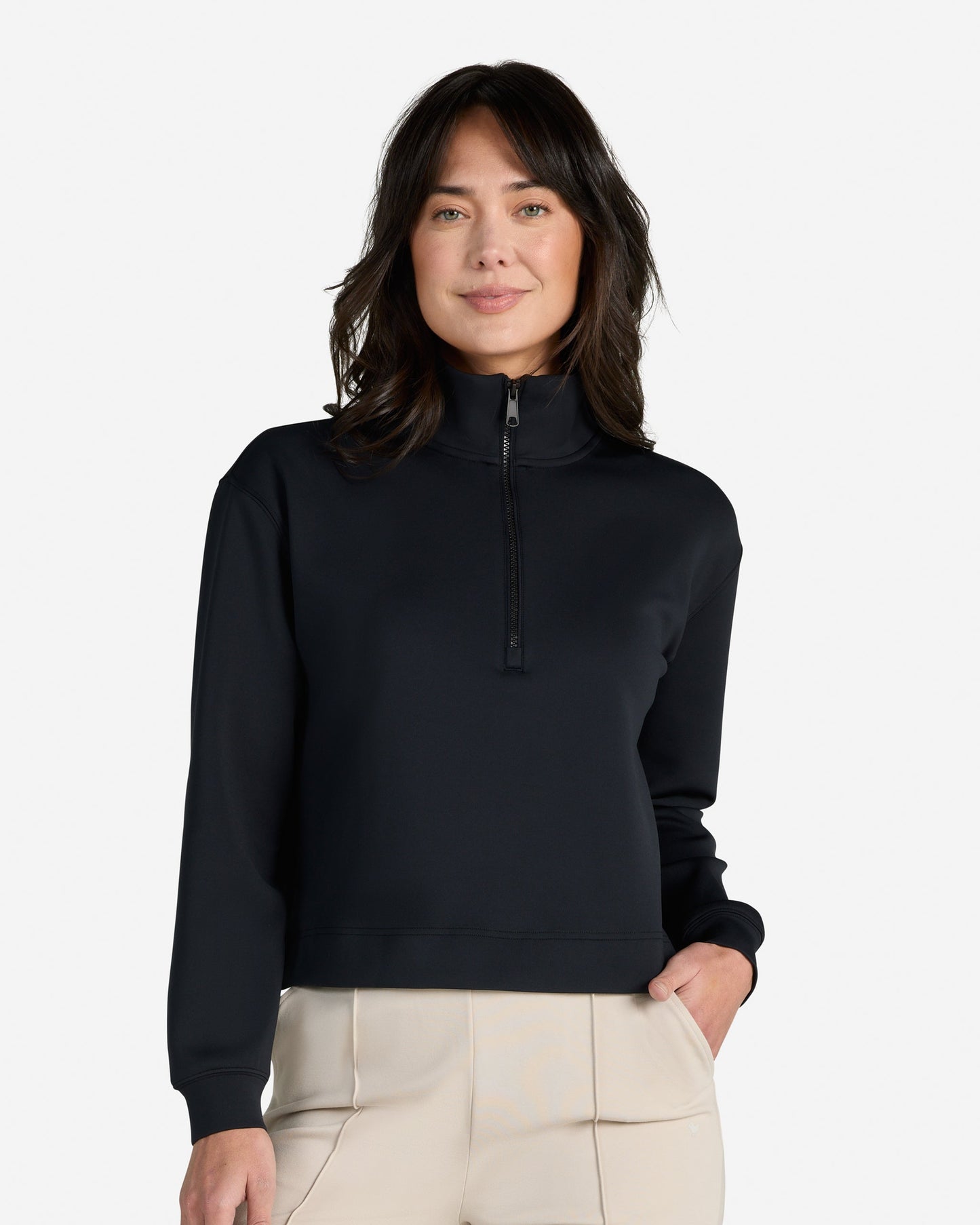 At Ease Quarterzip - Black