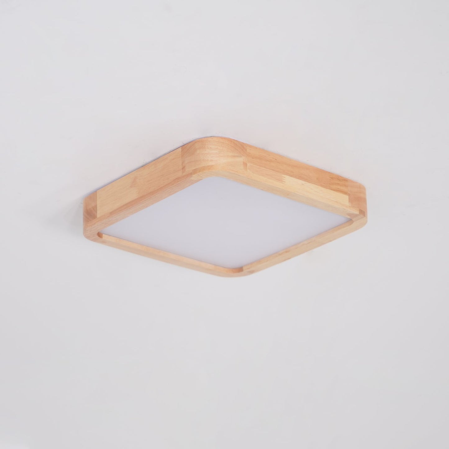 Minimalist Wood Flush Mount Ceiling Light With Round Shade