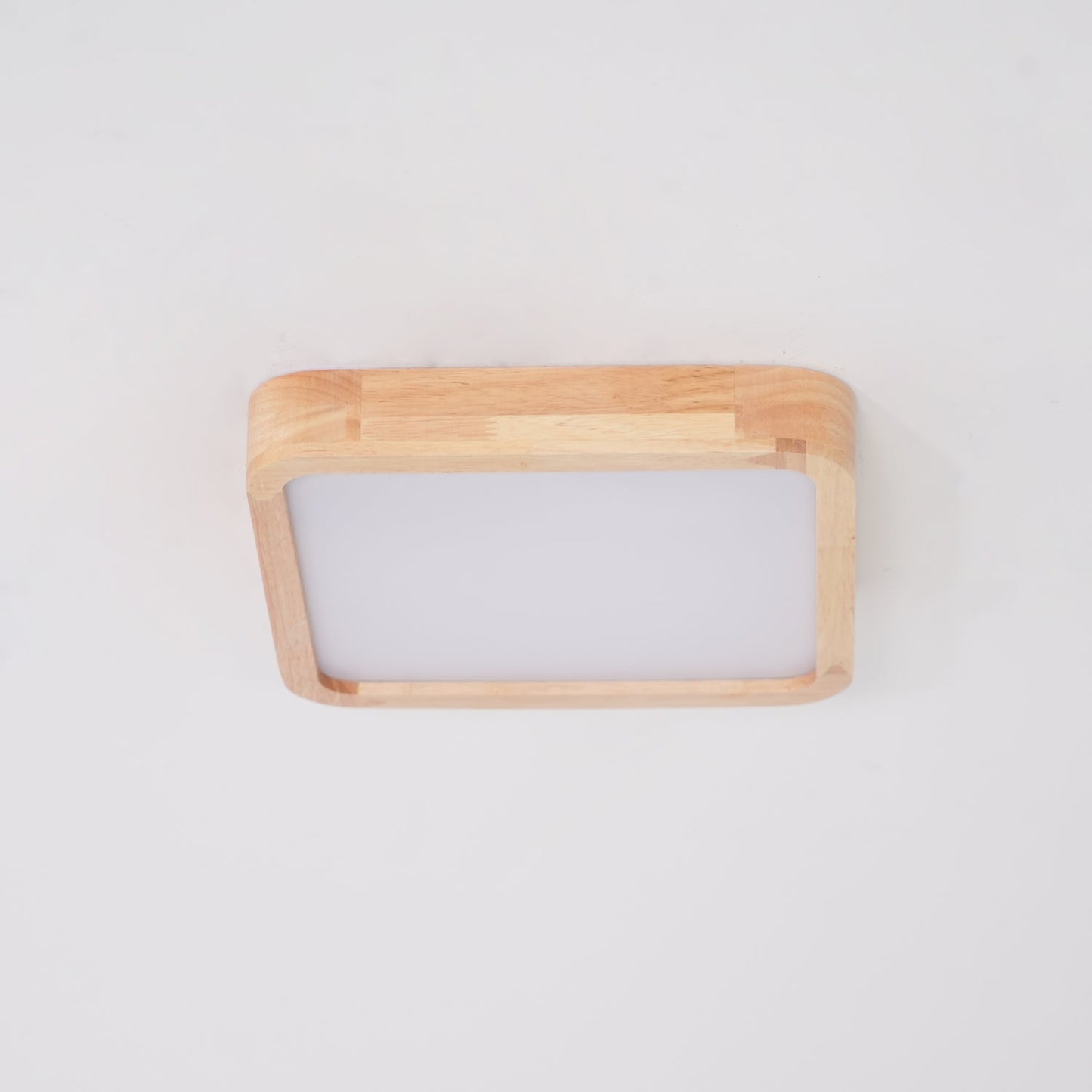 Minimalist Wood Flush Mount Ceiling Light With Round Shade