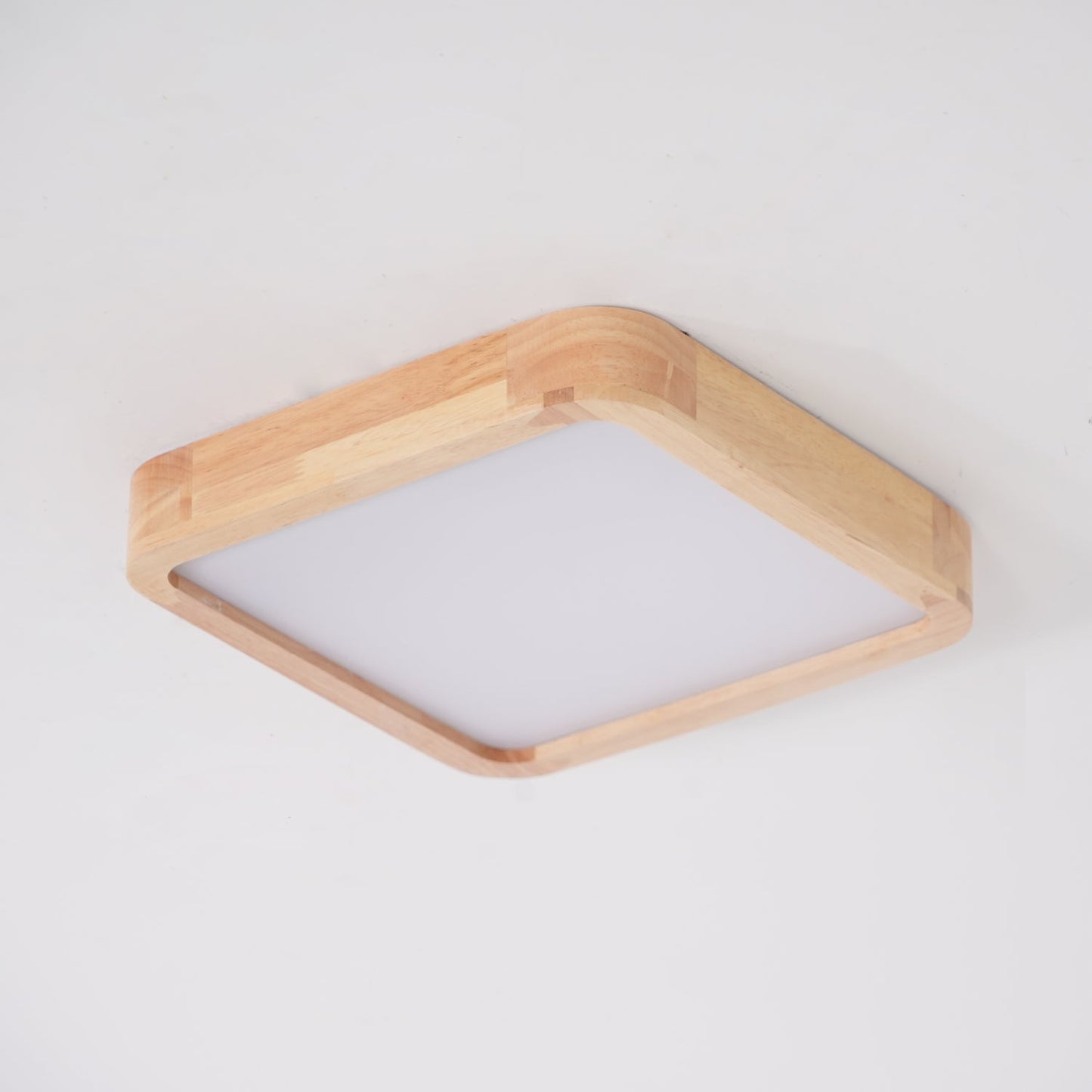Minimalist Wood Flush Mount Ceiling Light With Round Shade