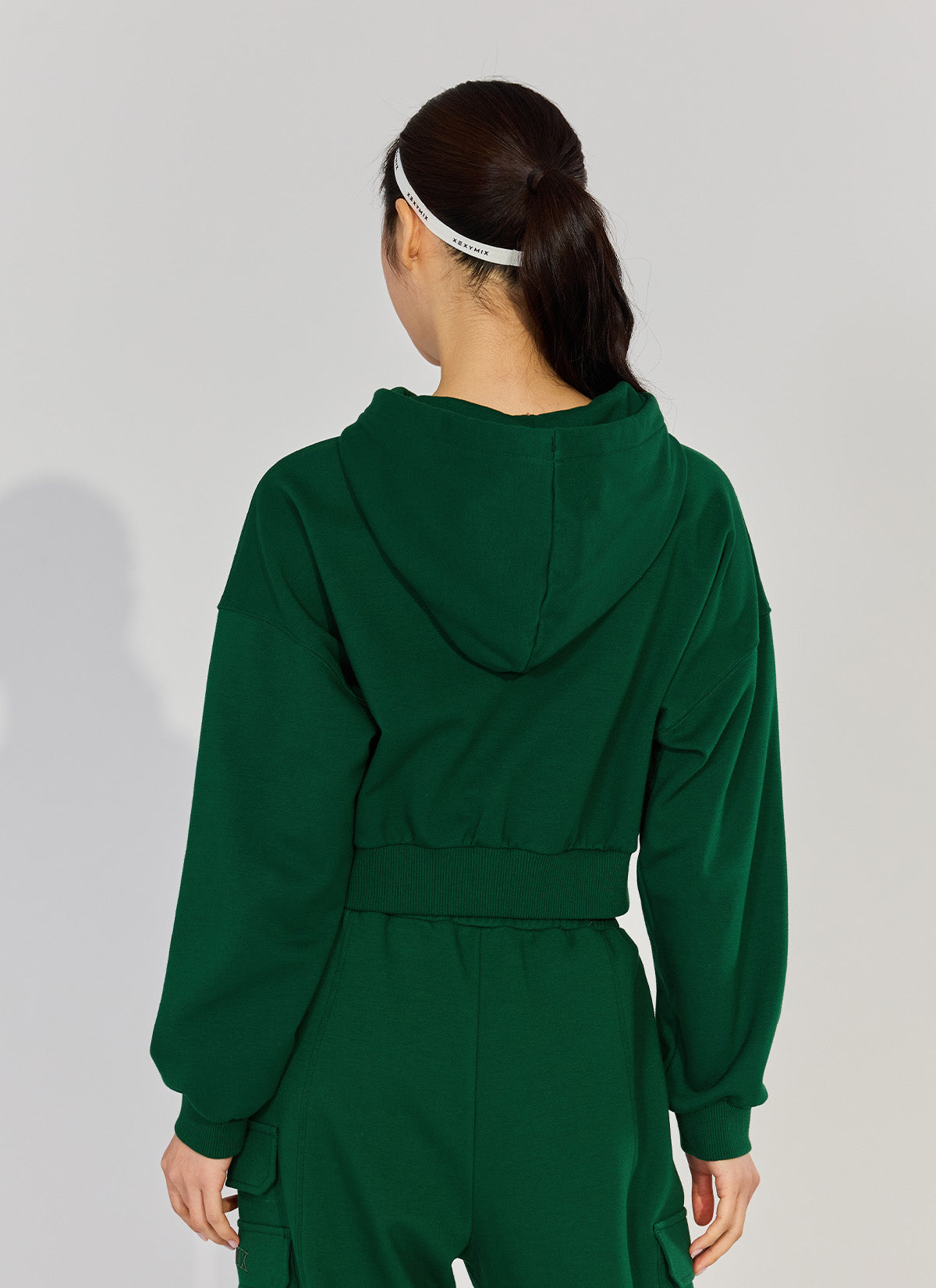 Warm Cotton Crop Hood Zip-up