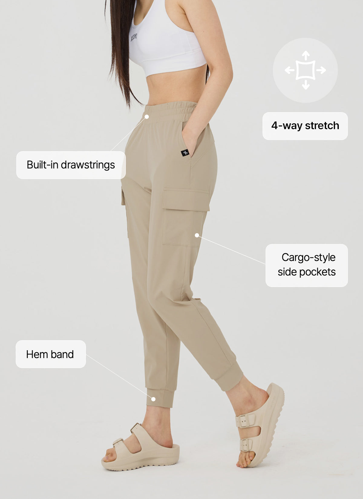 [1+1] Ice Comfort Cargo Jogger Pants