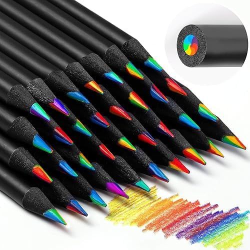 Rainbow Pencil Set – Multi-Color Wooden Drawing & Sketching Pencils