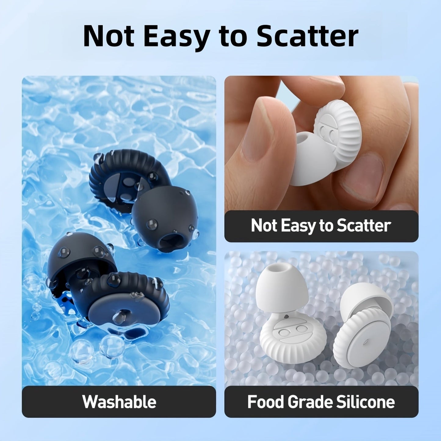 Silicone Ear Plugs for Sleeping & Swimming - TJR1V9X