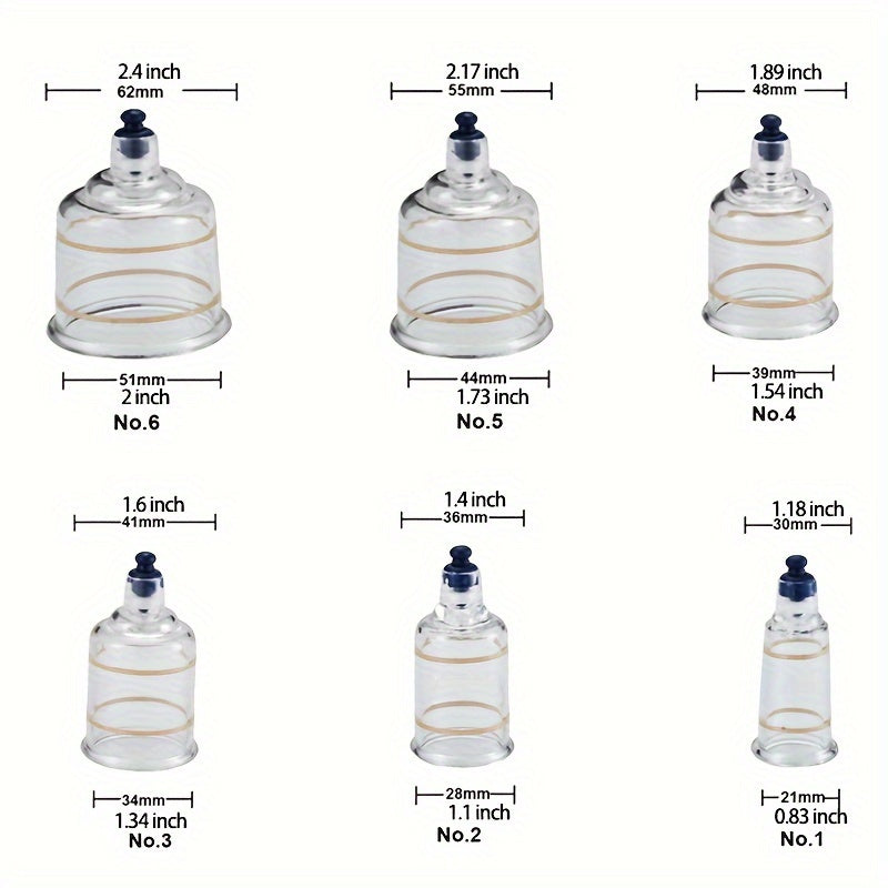 Vacuum Cupping Set, Multi-Purpose Therapy Cups TJR8L5D