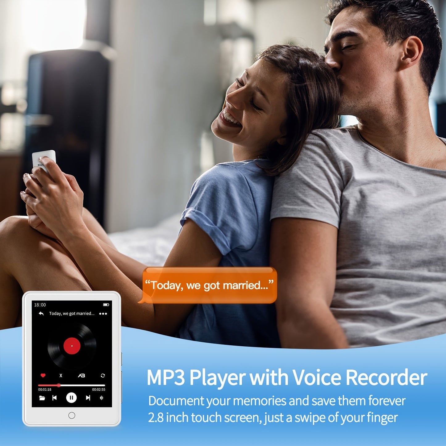 32GB MP3 Player with Wireless HiFi Sound & Touchscreen TJR2Q9V