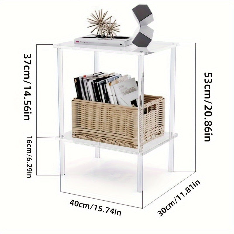 Clear Acrylic 2/3 Tier Side Table - ID2J