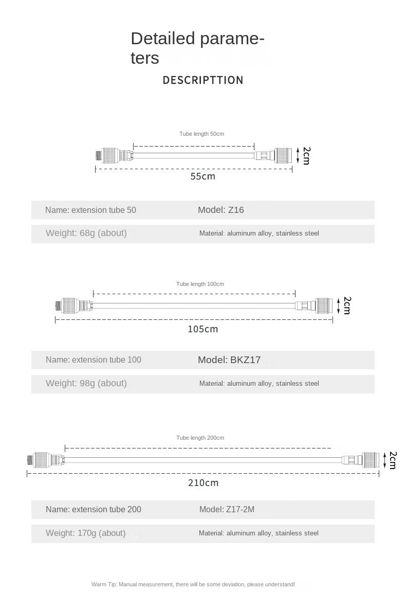Campingmoon Z17-2M Canister Extension Hose Portable Lightweight Outdoor Camping Butane Extension Tube Flat Screw Threaded Tank Connector Pipe