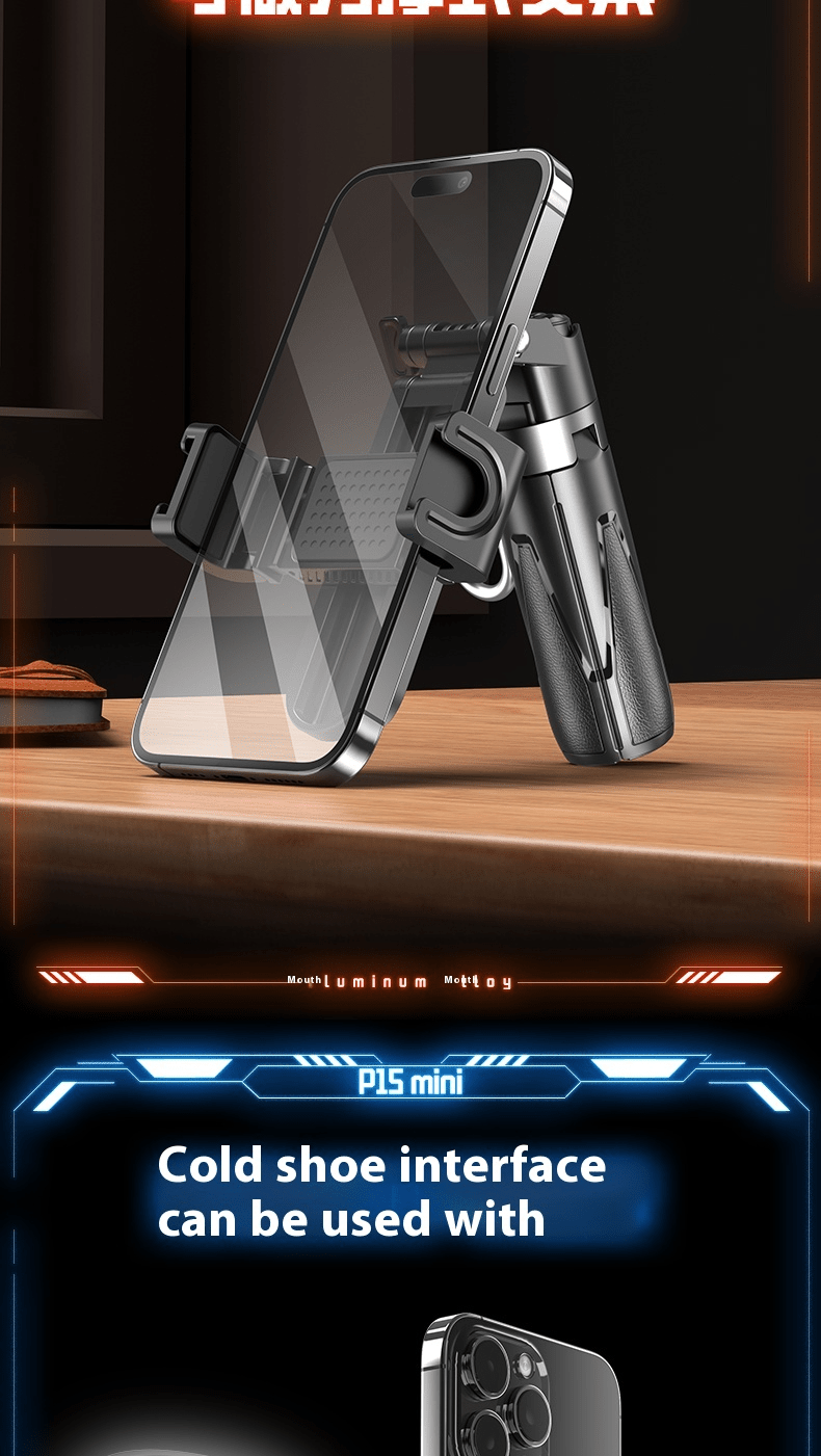 Wireless Selfie Stick with Handle Assistant, 3-in-1 Extendable Phone Holder - HMTA0M2