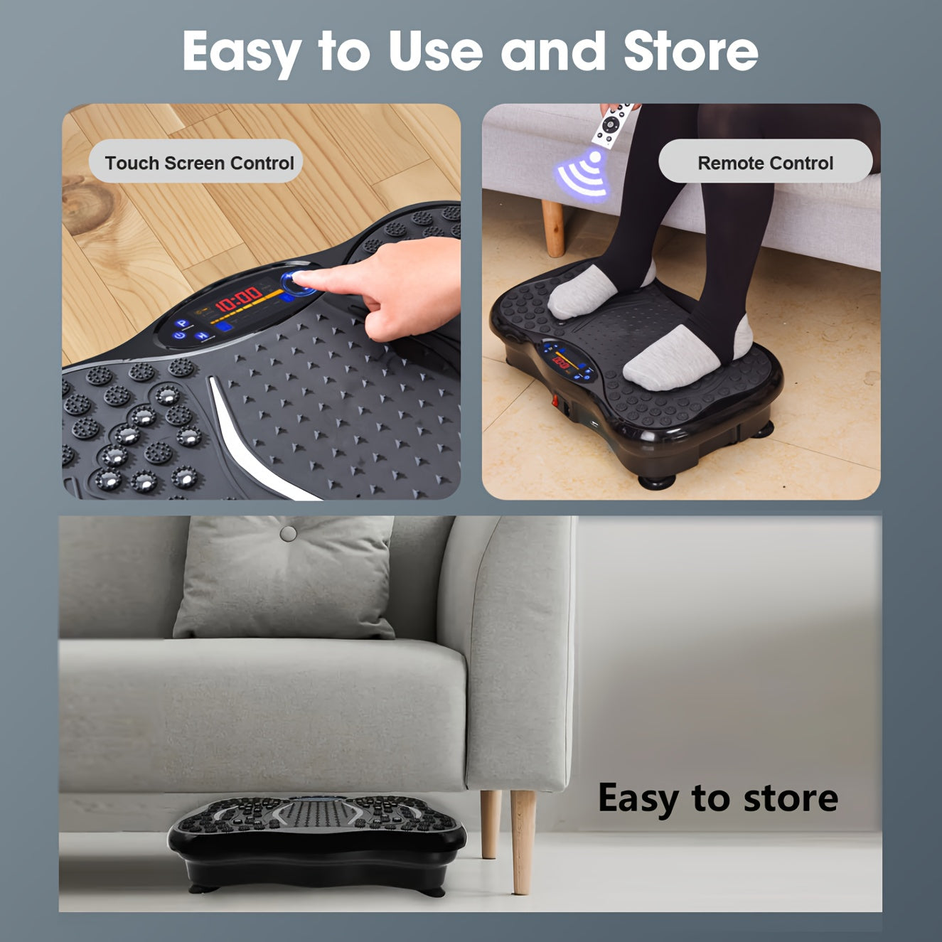 SORUDEL Full Body Vibration Board with Resistance Bands TJR3M9S