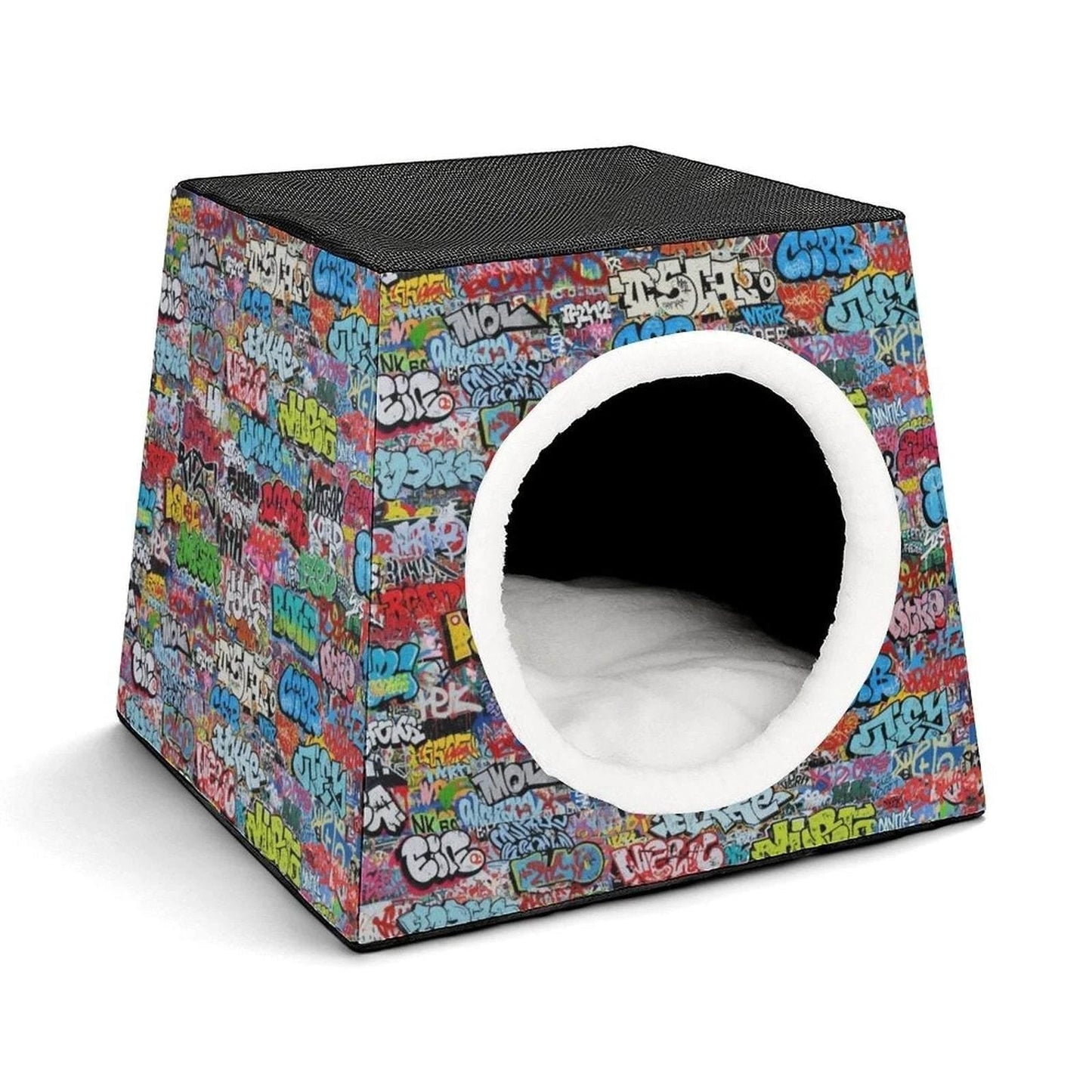 Retro-Futurist Space Capsule Pet Bed - Waterproof Mid-Century Modern Cat House & Designer Puppy Lounge