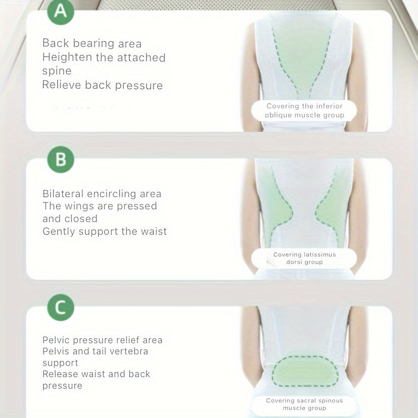 Ergonomic Memory Foam Lumbar Support Cushion for Car & Office TJR9W1L