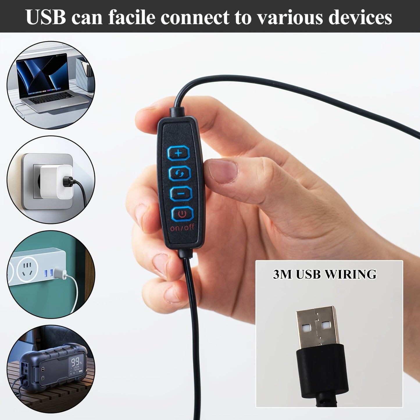 GDLUOAO 58-Inch USB Floor Lamp - DN3K