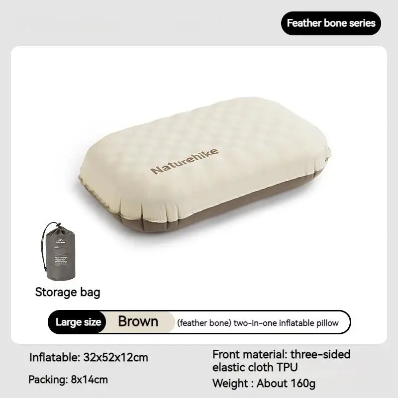 Naturehike Inflatable Pillow 3D Sponge Portable Ultralight Weight Only 160g Camping Outdoor Travel Neck Sleeping Silent Self Air Pillow Surface Pillow