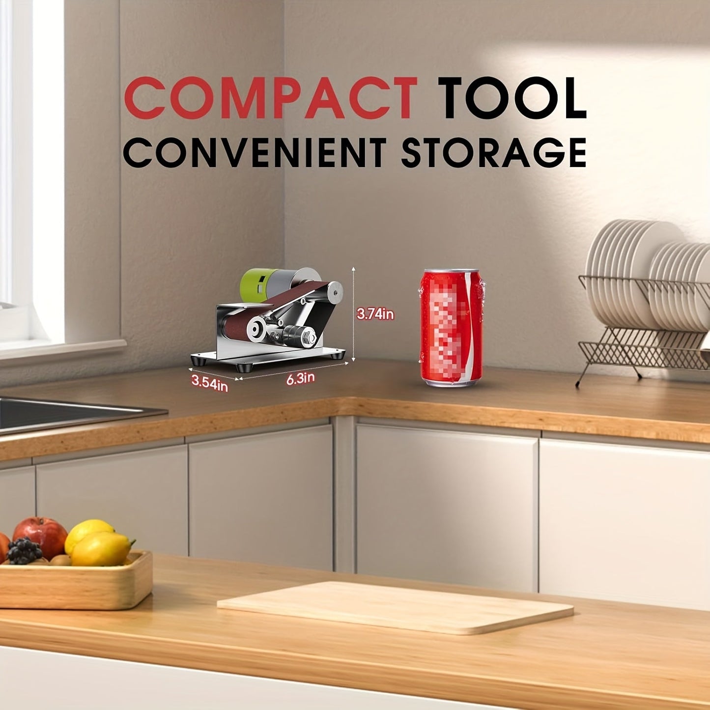 Mini Electric Belt Sander, 7-Speed DIY Grinder TJR4P9X