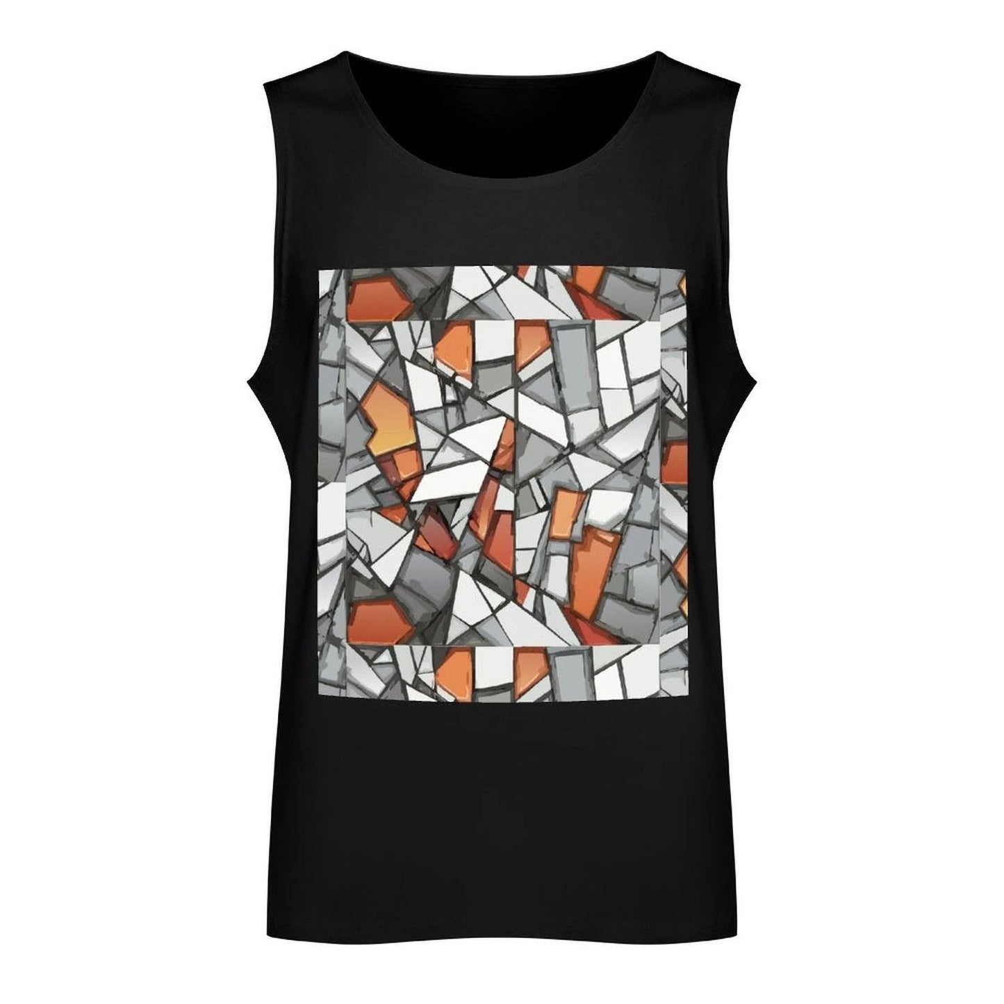 Graffiti Frame Cotton Tank Top — Teal Tank with Street Art Chest Print for Summer Sessions