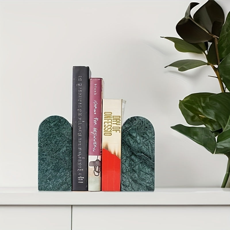 Elegant Green Italian Marble Bookshelf - H2EC