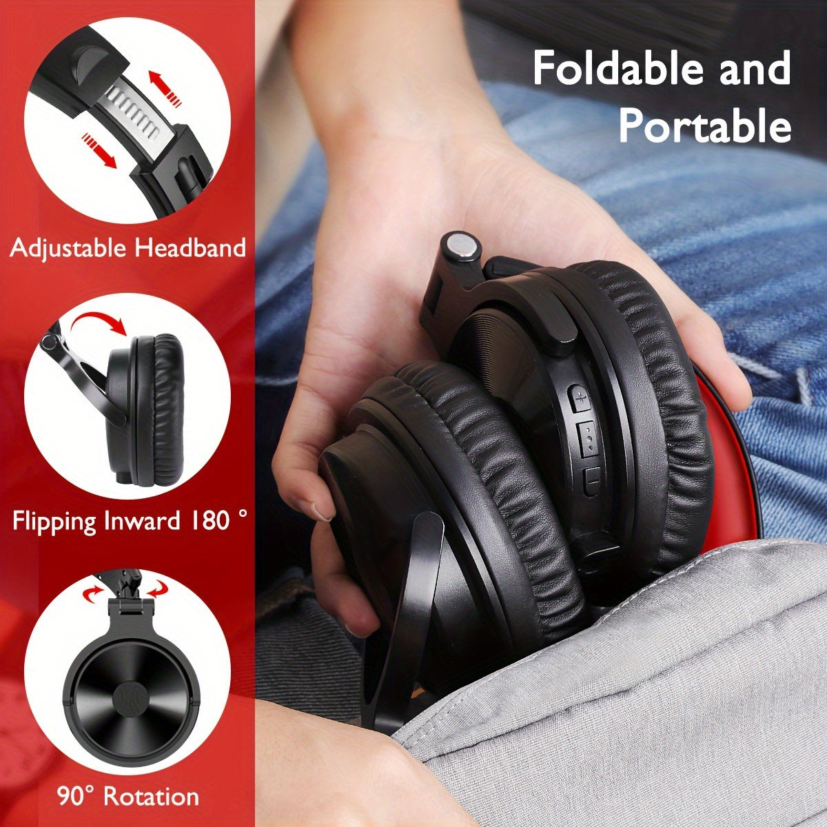 Oneodio 2-in-1 Wireless & Wired Gaming Headset with Boom Mic TJR6P3X