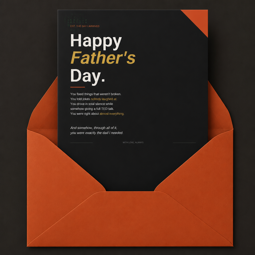 Heartfelt - Father's Day card