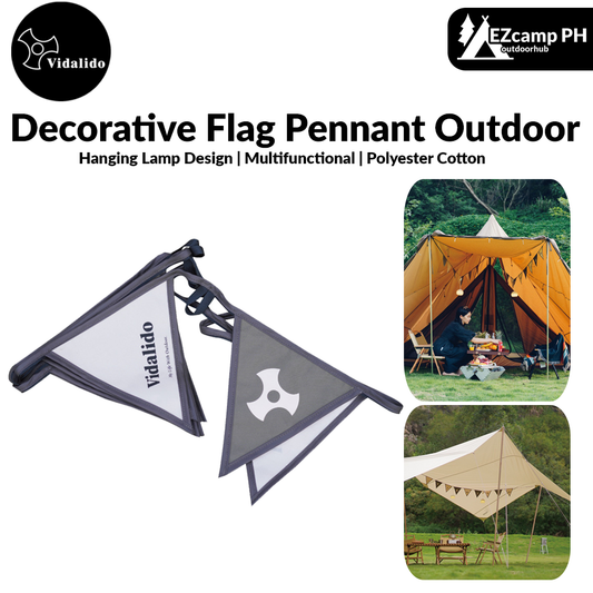 Vidalido Decorative Flag Pennant Outdoor Multifunctional Hanging Light Rope Camping Equipment Lamp Hook Points Hanging Canopy Pole Lanyard Wind Rope