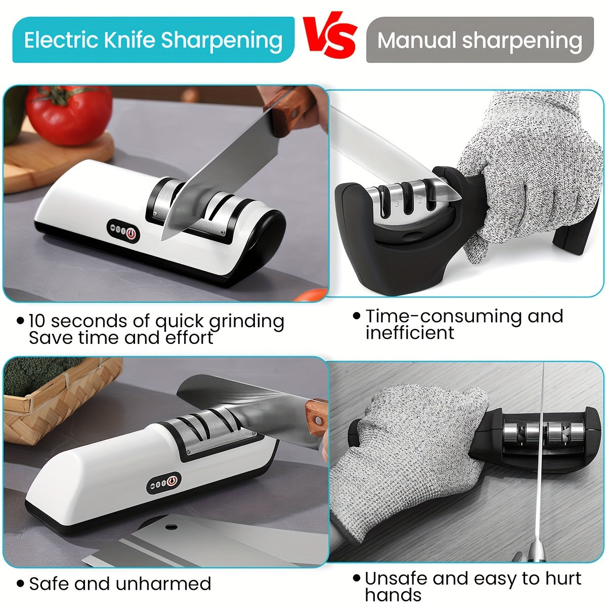 USB Rechargeable Knife Sharpener- HM12M0