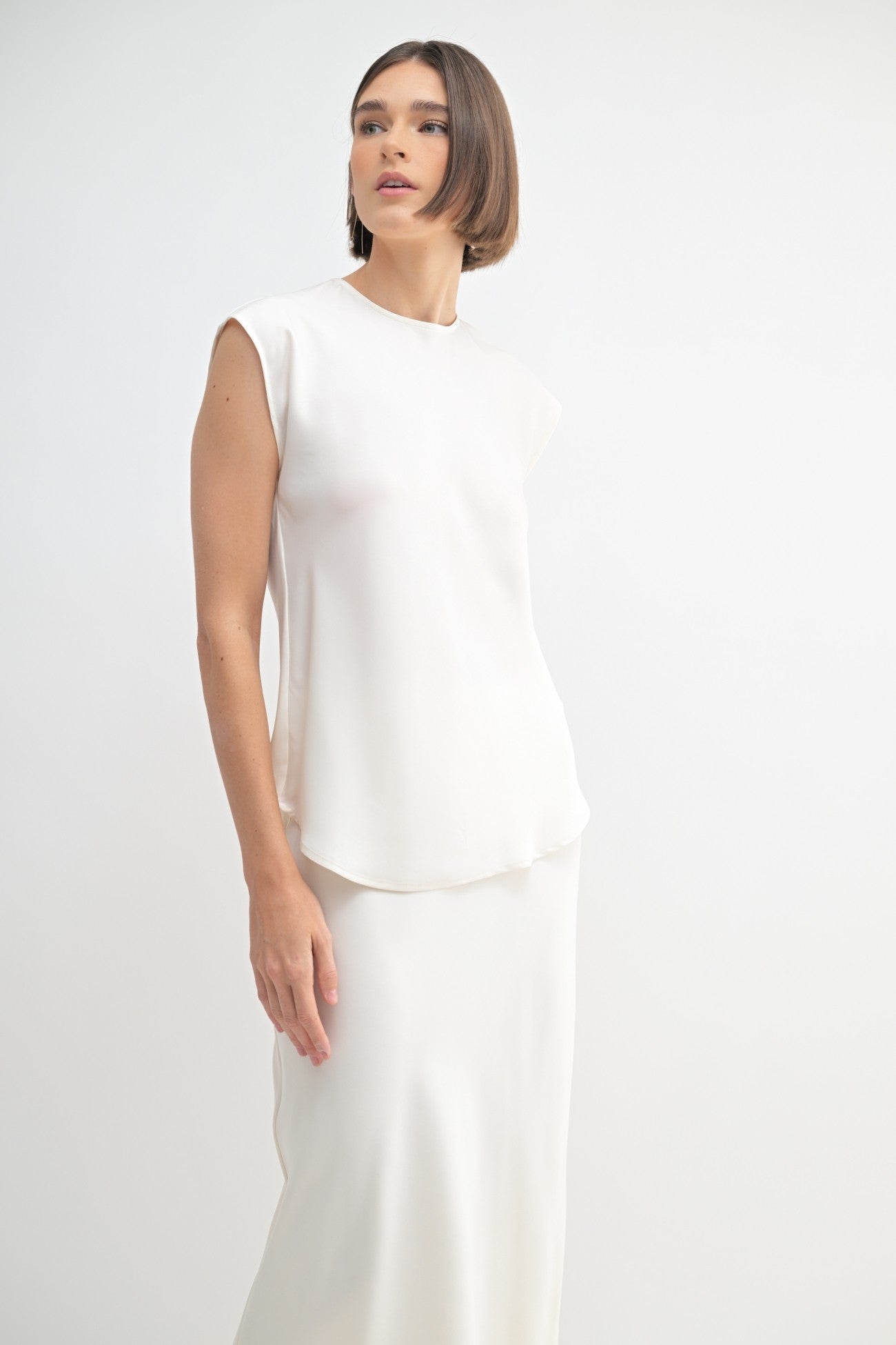 Leilani Satin Drop Shoulder Top