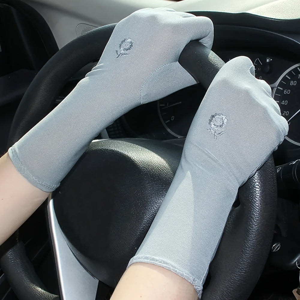 Women's Long UV Protection Driving Gloves, Non-Slip TJR3D7M