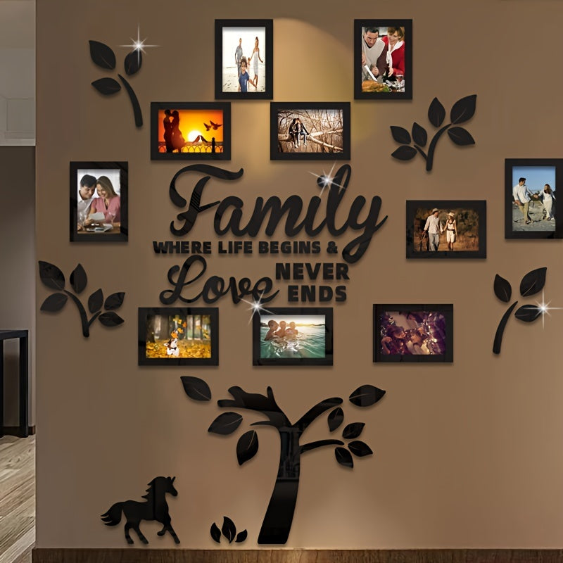 Horse Photo Frame Family Tree Wall Decals- HMT24HF