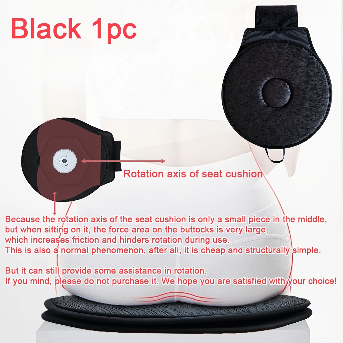 Rotating Car Seat Cushion, 360° Swivel Chair Pad – TJR5X2M
