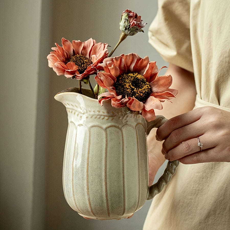 An Ancient Style Creative Twist Handle Pot - F3JI