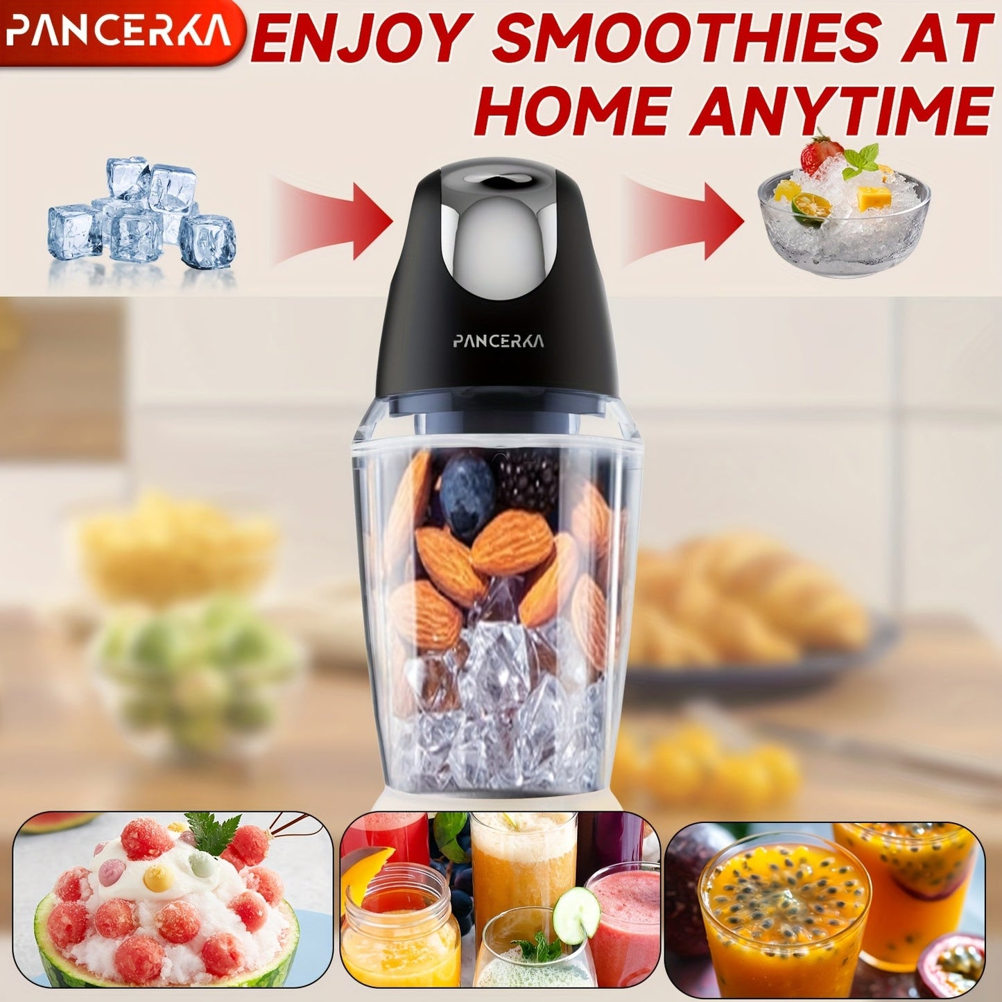 PANCERKA 1500ml Food Processor  28000 RPM Motor European Plug-K7C7