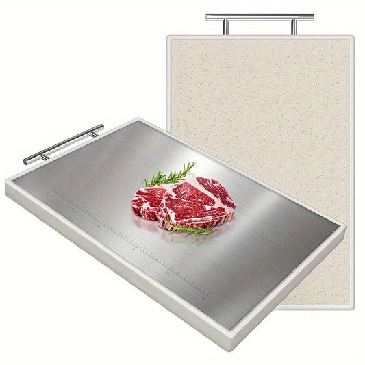 Stainless Steel PP Double-Sided Chopping Board, Non-Slip TJR2F5L