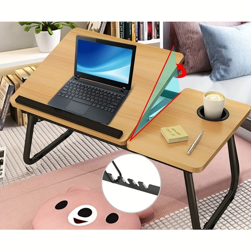 Foldable Laptop Desk with Cup Holder- HMT17FD