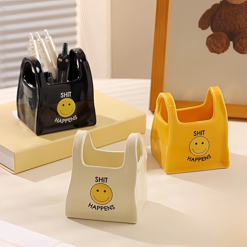 Ceramic Tote Bag Design Desk Organizer - M2DC
