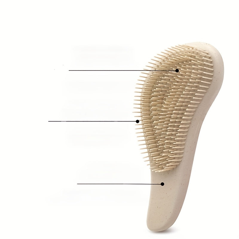 Bamboo Hair Brush Set with Soft Bristles - AKC0