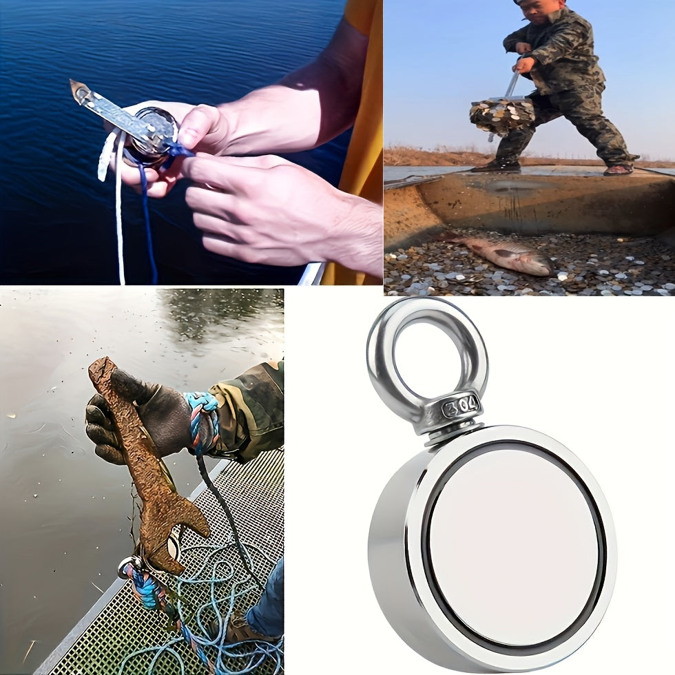 Double-Side Neodymium Fishing Magnet, 1300 lbs Pull TJR4D7B