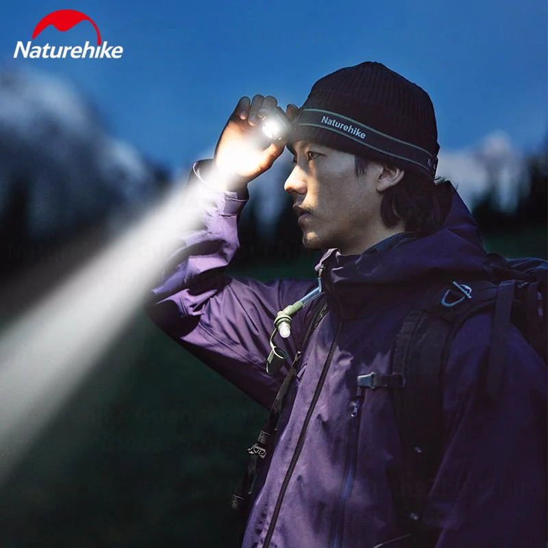 Naturehike STAR ISLAND Max Headlight Portable Ultralight Headlamp Waterproof SOS Emergency Red Light 84g Rechargeable Light Outdoor