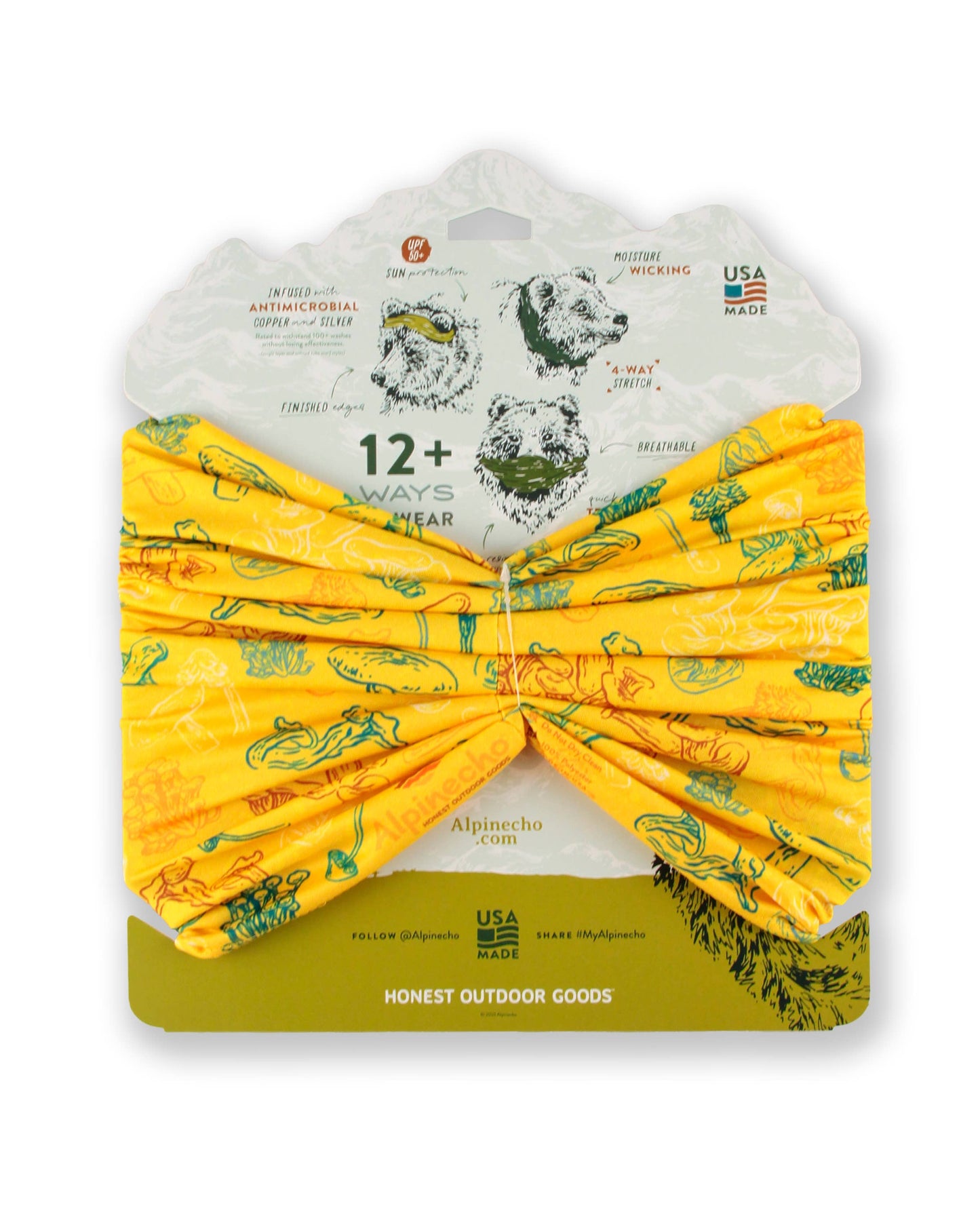 Alpinecho - Friendly Fungi Neck Gaiter