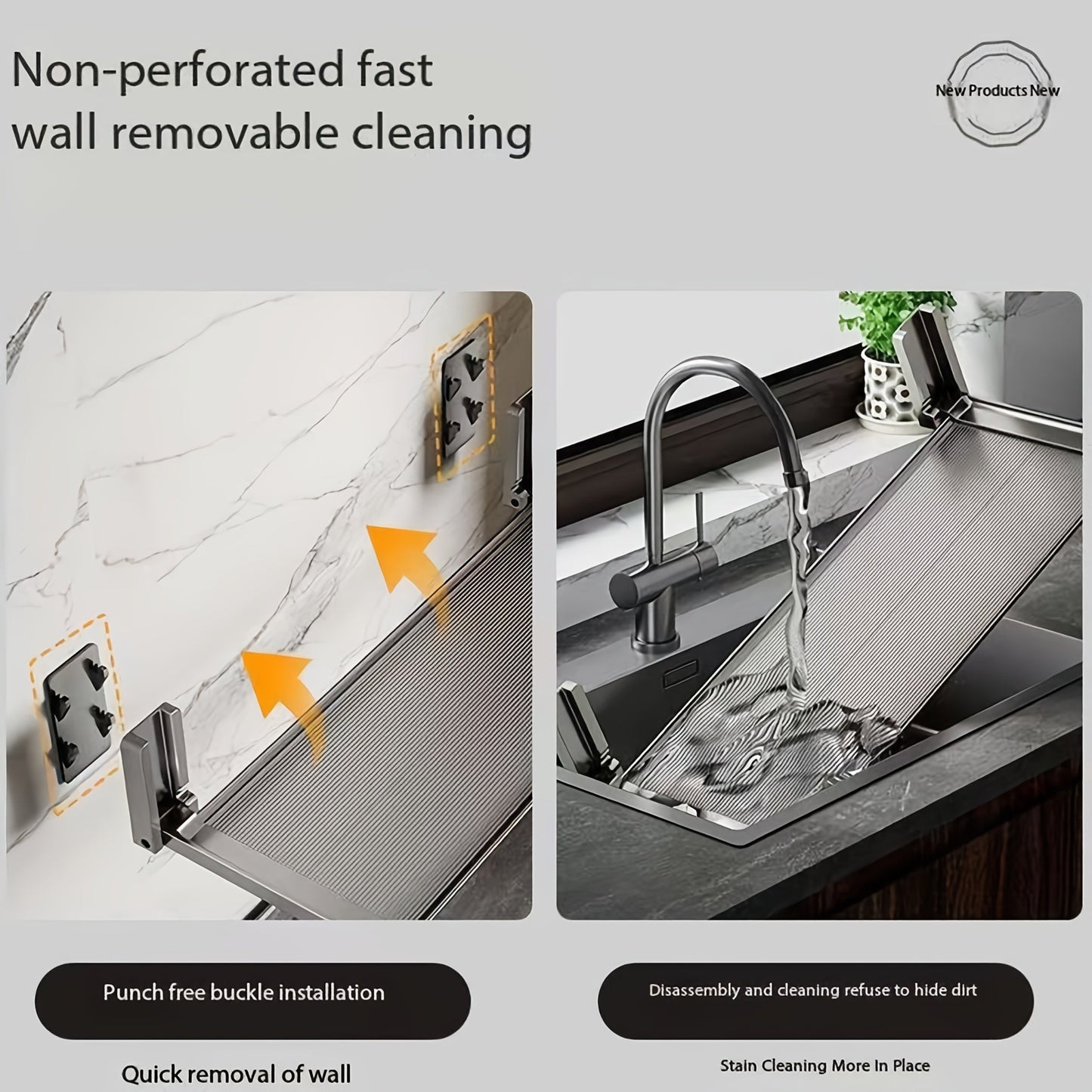 WallMounted Folding Kitchen Rack-B411