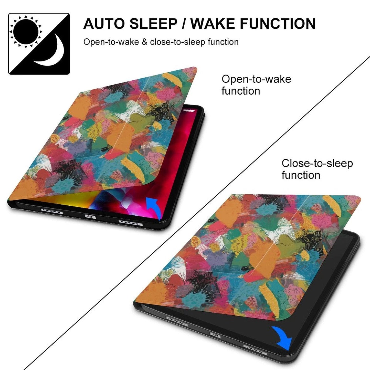 Aesthetic Collector AOP Faux-Leather iPad Case | Book-Style Protector with Apple Pencil Slot & Foldable Stand — Wearable Art for Tablets
