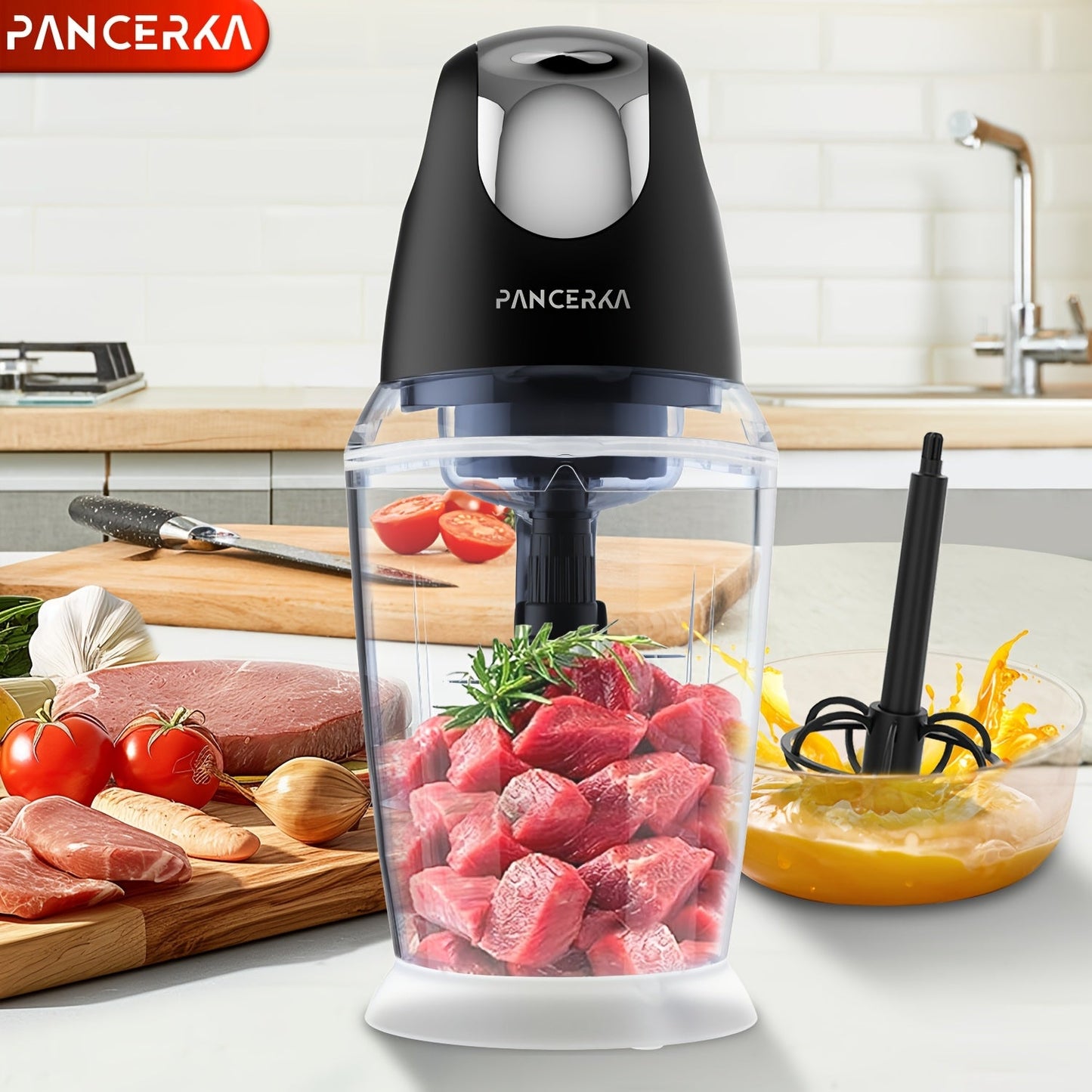 PANCERKA 1500ml Food Processor  28000 RPM Motor European Plug-K7C7
