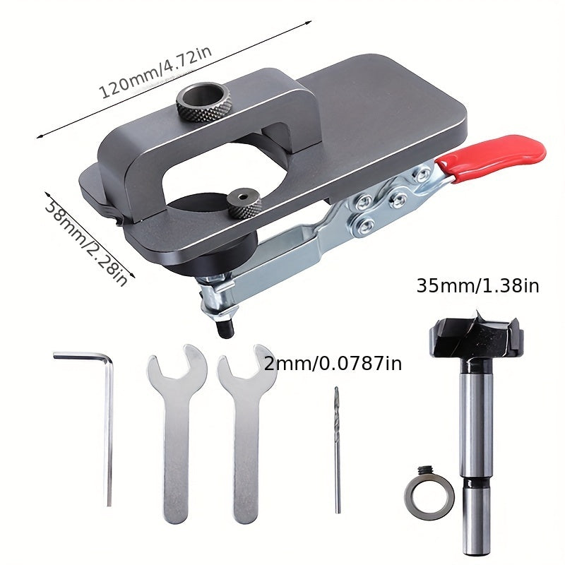 3.5cm Concealed Hinge Drilling Jig Guide for Woodwork TJR5P7N